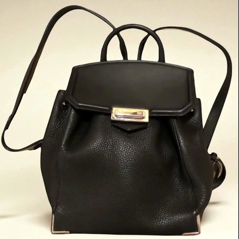 Alexander Wang Leather Black Pebbled Prisma Backpack - Pre-loved